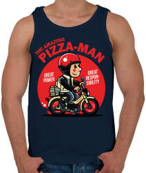 printfashion A csodálatos pizzafutár - Férfi atléta - Sötétkék (208226)