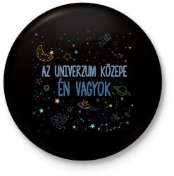 printfashion Az univerzum közepe - Kitűző, hűtőmágnes - Fekete (7801744)