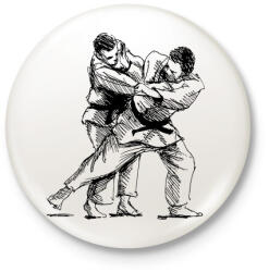 printfashion Judo skicc - Kitűző, hűtőmágnes - Fehér (5008203)