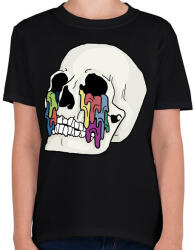 printfashion Skull cry - Gyerek póló - Fekete (4778434)
