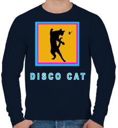 printfashion DISCO CAT - Férfi pulóver - Sötétkék (1502621)