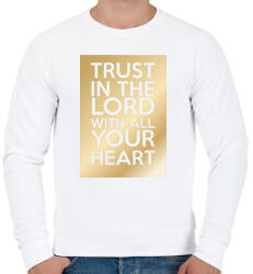 printfashion Trust in the Lord. - Férfi pulóver - Fehér (274316)