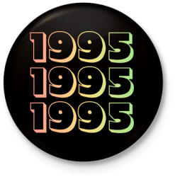 printfashion 1995 - Kitűző, hűtőmágnes - Fekete (12741714)