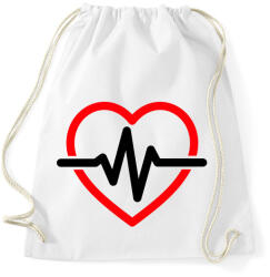 printfashion Szívgörbe - Sportzsák, Tornazsák - Fehér (12069739)
