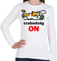 printfashion Szabadság On - Női hosszú ujjú póló - Fehér (11492278)