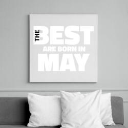 printfashion The Best are born in may - Vászonkép - Fehér (6638226)