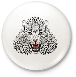 printfashion Leopard Jaguar Cheetah Black panther - Kitűző, hűtőmágnes - Fehér (4720251)