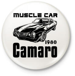 printfashion muscle car 1980 camaro - Kitűző, hűtőmágnes - Fehér (13334935)