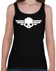 printfashion Helldivers skull - Női atléta - Fekete (15991150)