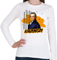 printfashion Kazinczy Ferenc - Női hosszú ujjú póló - Fehér (9958628)