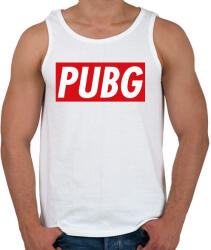 printfashion PUBG OBEY - Férfi atléta - Fehér (827125)