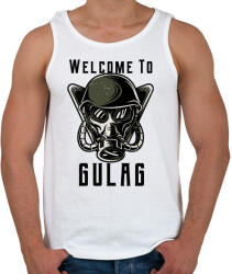 printfashion Welcome to Gulag - Férfi atléta - Fehér (3265876)