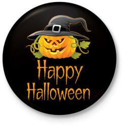 printfashion Happy Halloween - Kitűző, hűtőmágnes - Fekete (9425987)