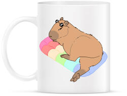 printfashion Nyári capybara - Bögre - Fehér (13682982)