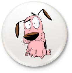 printfashion Bátor a gyáva kutya - Kitűző, hűtőmágnes - Fehér (3087748)