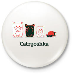 printfashion Cica - Kitűző, hűtőmágnes - Fehér (11583772)