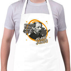printfashion Arany János - Mindenki gyanús - Kötény - Fehér (9957784)