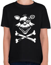 printfashion Foxy logó 2 - Gyerek póló - Fekete (14936448)