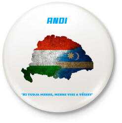 printfashion magyar székely mintázat névre szóló - Kitűző, hűtőmágnes - Fehér (12743469)