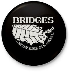 printfashion DS Bridges - Kitűző, hűtőmágnes - Fekete (3099691)
