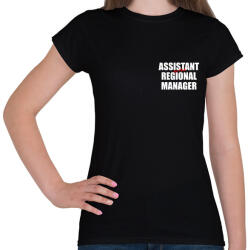 printfashion The Office - Assistant to the regional manager WHITE - Női póló - Fekete (7251284)