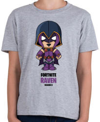 printfashion Raven - Fortnite Season 6 - Gyerek póló - Sport szürke (5357699)