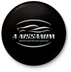printfashion A nissanom nélkül - Kitűző, hűtőmágnes - Fekete (6616666)