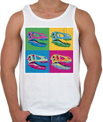 printfashion Dínó koponyák - Férfi atléta - Fehér (14120637)