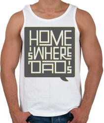 printfashion Ahol apa van ott az otthon - Férfi atléta - Fehér (5621564)