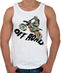 printfashion Off road motosport - Férfi atléta - Fehér (5532968)