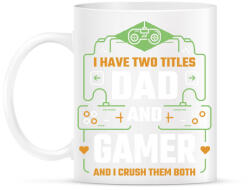 printfashion Gamer apa - Bögre - Fehér (13619902)