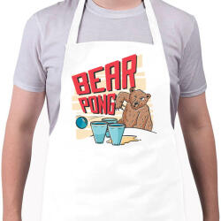 printfashion Bear pong - Kötény - Fehér (5095666)