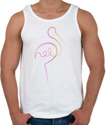 printfashion Flamingó - Férfi atléta - Fehér (943376)