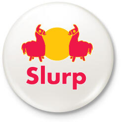 printfashion FORTNITE - Slurp - Kitűző, hűtőmágnes - Fehér (3077680)