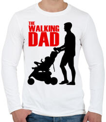 printfashion The walking dad - Férfi hosszú ujjú póló - Fehér (2395220)
