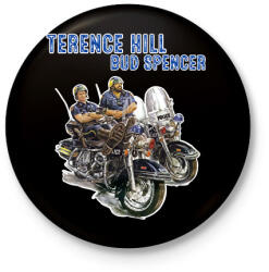 printfashion Bud Spencer és Terence Hill - Kitűző, hűtőmágnes - Fekete (8531957)