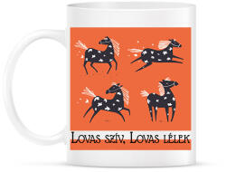 printfashion Lovas szív, lovas lélek - 4 ló - Bögre - Fehér (6326941)