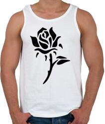 printfashion Rózsa - fekete - Férfi atléta - Fehér (12067883)