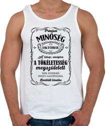 printfashion Prémium minőség - Hónappal (fekete) - Férfi atléta - Fehér (8589676)