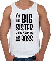 printfashion Big sister boss - Férfi atléta - Fehér (7011371)