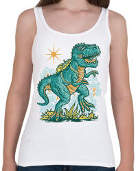 printfashion Iskolás trex - Női atléta - Fehér (11733916)