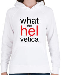 printfashion Whta the Helvetica - Női kapucnis pulóver - Fehér (7254290)