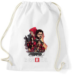 printfashion La Casa de Papel - Sportzsák, Tornazsák - Fehér (4668214)