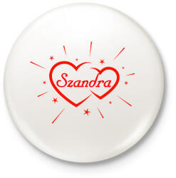 printfashion Szandra - Kitűző, hűtőmágnes - Fehér (15309320)