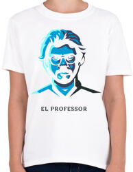 printfashion Money Heist - Professor - Gyerek póló - Fehér (4272677)