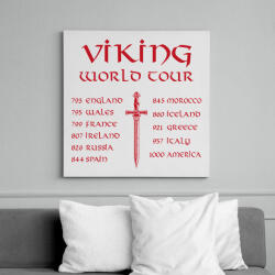 printfashion Viking world tour - Vászonkép - Fehér (15514806)