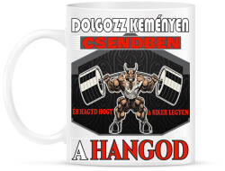 printfashion Dolgozz keményen csendben - Bögre - Fehér (5978358)