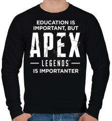 printfashion Apex Is Importanter (White) - Férfi pulóver - Fekete (1257451)