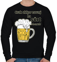 printfashion Csak akkor zavarj ha sört hoztál - Férfi pulóver - Fekete (12960603)
