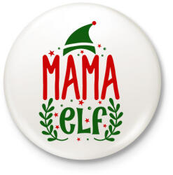 printfashion Mama elf - Kitűző, hűtőmágnes - Fehér (10756092)
